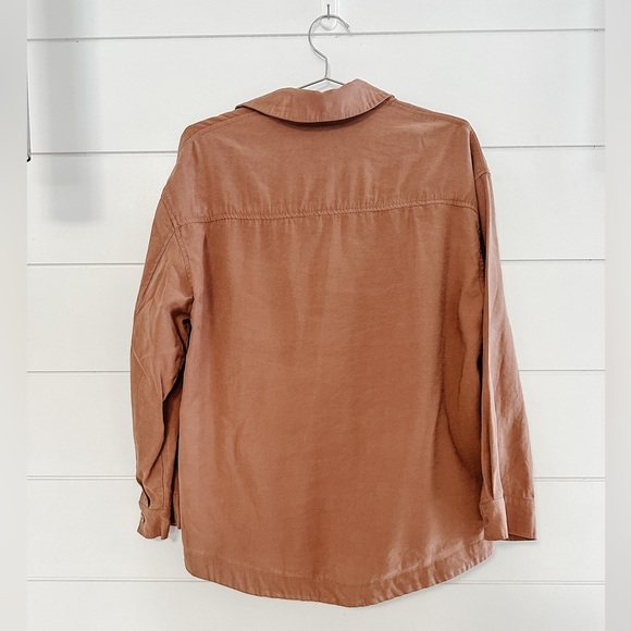 Dynamite Button Down Shacket - Light Rust - Size: Large - Picture 8 of 9